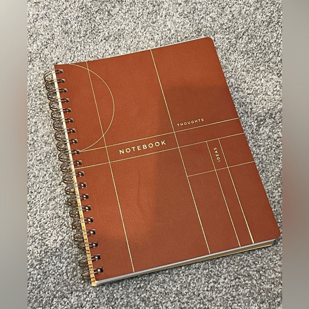 Fringe Studio Terracotta and Gold Grid Notebook